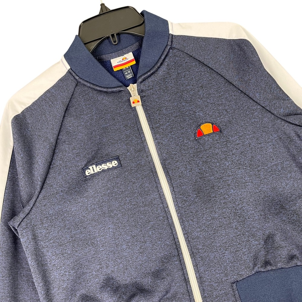 Ellesse Track Jacket Womens M Cropped Athleisure Streetwear Sporty Zip Up‎